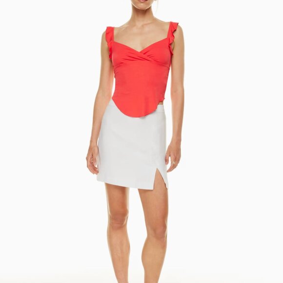 Aritzia Wilfred Personnages Ruffle Camisole Tank in WHITE - Picture 12 of 14